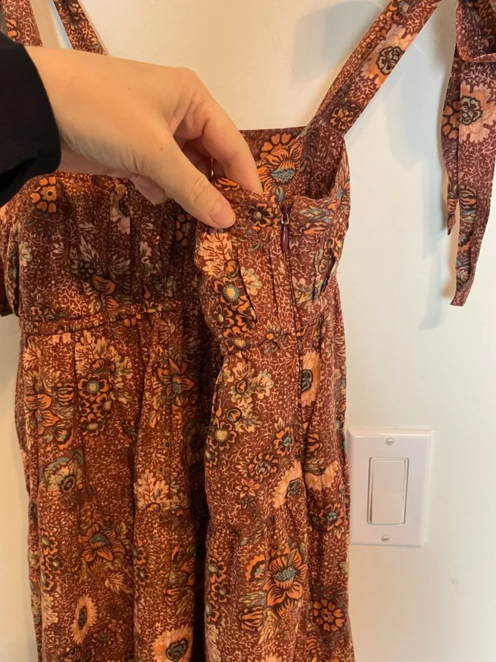 ULLA JOHNSON Cordelia Rosebud Floral Smocked Boho Midi Dress \\ 00 (XS) - Picture 9 of 11